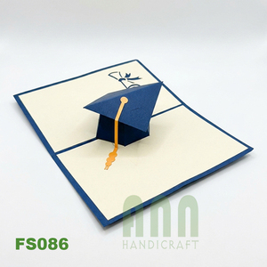 ANN HANDICRAFT FS086 Custom Printed Handmade 3D Pop Greeting Cards Graduation <b>Hat</b> Friendship Thank You Gift Card <b>Box</b> Style Paper - Product Image 1