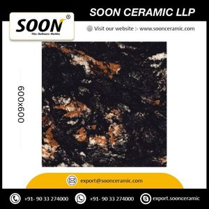 Brazil Black Price 600x600 High Gloss Porcelain Floor Tiles for Living Room Use - Product Image 2