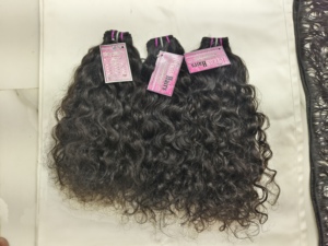 Extensions de cheveux naturels indiens RAW INDIAN TEMPLE 100g, double trame machine, Remy, bouclés profonds, lots de mèches permanentées - Product Image 1