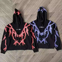 Sweat à capuche unisexe surdimensionné à imprimé réfléchissant 2026 |   Sweat-shirt streetwear 100% coton |   OEM personnalisé