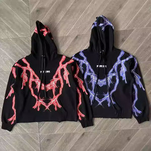 Sudadera con Capucha Extra Grande con Estampado Reflectante Unisex 2026 |   Sudadera de algodón 100% estilo streetwear |   OEM Personalizado - Product Image 1