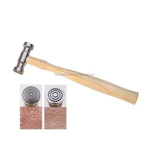 Texturing Pattern Hammer with Interchangeable Faces Jewelry Making Metalworking Craft <b>Tool</b> Wood Handle - Product Image 3