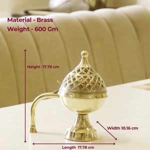 Quemador de Incienso Dhupdaan de Latón - Artesanía Tradicional de Latón de Alta Calidad para Rituales Espirituales y Religiosos Diarios - Product Image 2