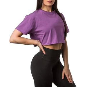 T-shirt pour femme Crop Top: T-shirt court d'été en coton de luxe pour dames, élégant et confortable en gros - Product Image 1