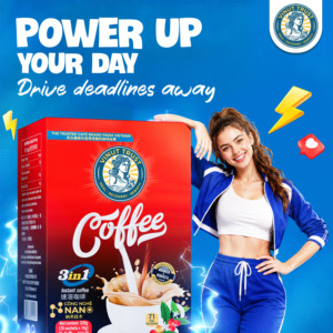 กาแฟสำเร็จรูปบดละเอียด 3-in-1 รสชาติอ่อนโยน ผสมอาราบิก้าอิตาเลียน ปราศจากน้ำตาล เกรดพรีเมียม รสหวาน ช่วยเพิ่มพลังสำหรับผู้ชาย - Product Image 1