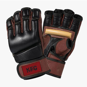 Gants de boxe MMA en cuir légers et durables, design respirant anti-humidité, sangle de poignet réglable pour le fitness - Product Image 1