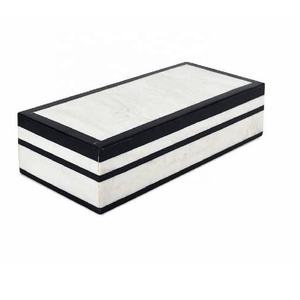 High Quality <b>Black</b> White Bone Inlay Jewelry <b>Box</b>-Multipurpose <b>Storage</b> Keepsake <b>Box</b> <b>for</b> Jewelry Accessories Bone Novelty Gifts - Product Image 2