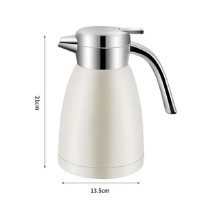 Caraffa termica per caffè bianco termica isolata in acciaio inossidabile da 1,2 l per bottiglie e vasetti di stoccaggio isolati - Product Image 5