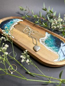 Customized Resin Art Wooden Serving <b>Tray</b> For Luxury Home Kitchen And Decorative Centerpiece Display Purpose - Product Image 6