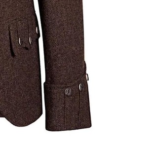 Chaqueta de Tweed Marrón Personalizada con Diseño Argyle, Abrigo de Tweed Premium, Moda de Invierno - Product Image 6