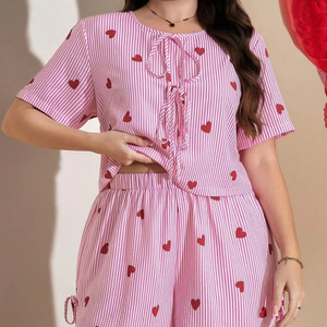 ชุดเซ็ตฤดูร้อนสำหรับผู้หญิง ผ้าฝ้ายแท้ 100% ดีไซน์วินเทจ ระบายอากาศได้ดี เป็นมิตรกับสิ่งแวดล้อม เหมาะสำหรับการแต่งตัวหลากหลายสไตล์ในชีวิตประจำวัน สวมใส่สบายและเย็นสบาย - Product Image 1