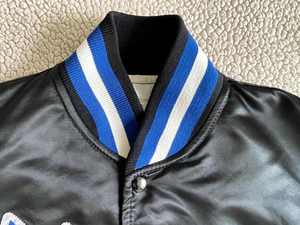 Custom Premium Satin Varsity Jacket 2026 Black Orlando Magic Retro Bomber Sports Jacket with Tackle Twill <b>Applique</b> Logos HD - Product Image 4