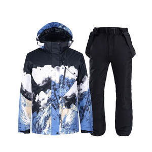 Combinaison de ski pour homme, imperméable, coupe-vent, isolante thermiquement, veste et pantalon pour les sports d'hiver en plein air - Product Image 1