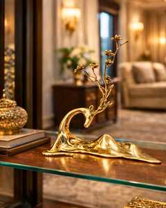 Iconic Decorative Modern Wild Geometric Red Panther Brass Sculpture Handmade Eco-Friendly Durable <b>Figurative</b> Artistic Floor - Product Image 4