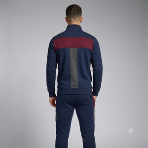 Wholesale Winter Athletic Tracksuit Two Piece Sportswear Set Full Zip <b>Jacket</b> and Matching <b>Track</b> Pants Warm Exercise Running - Product Image 2