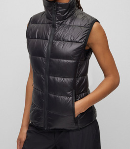 Gilet matelassé sans manches pour femme, col montant, fermeture éclair intégrale, OEM, pas cher, pour l'hiver - Product Image 1