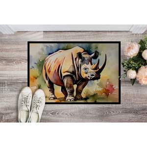 Non-Slip Indoor/<b>Outdoor</b> Rhinoceros Doormat 24H X 36W Low Pile Washable Front <b>Door</b> <b>Mat</b> for Entryway - Product Image 2