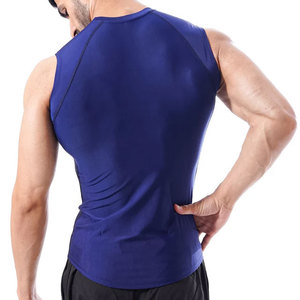 เสื้อกล้ามออกกำลังกายผู้ชาย ยืดหยุ่นได้ ผลิตจากโพลีเอสเตอร์ผสมอีลาสเทน กระชับรูปร่าง สไตล์วินเทจ สำหรับเล่นกีฬา ลดราคาจากโรงงาน - Product Image 3