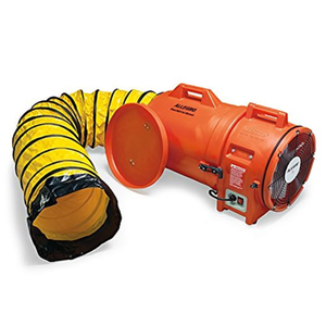 Ventilateur axial industriel AC de 12 pouces avec conduit flexible de 15 pieds et éclairage intégré - Product Image 2