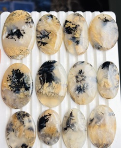 Natural Tiger Dendrite Agate Oval Cabochons Polished Loose Gemstones for DIY Jewelry Making Bulk Wholesale BY MAHNAJ GEMS ,INDIA - Product Image 3
