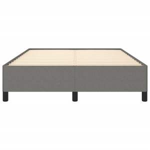 Cadre de lit en tissu gris foncé 100% polyester, rembourré avec du contreplaqué et du bois d'ingénierie - Product Image 5