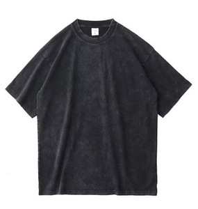 Camiseta Oversize de Algodón 100% con Cuello Redondo, Estampado Serigrafiado Efecto Desgastado, Ecológica, de Secado Rápido, Estilo Vintage, Lavado Ácido - ¡Gran Venta 2026! - Product Image 1