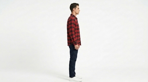 Men's Casual Plaid <b>Shirt</b> Long Sleeve Button Up Check Pattern Woven Flannel <b>Shirt</b> for Outdoor Activities - Product Image 3