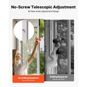 Porta per Cani Regolabile in Altezza per Vetro Scorrevole 91-96, Telaio in Lega di Alluminio, Cerniere Rotanti in Metallo, Design con Chiusura di Sicurezza 1 - Product Image 4