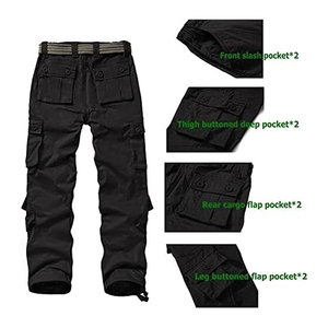 กางเกงคาร์โก้สำหรับผู้ชาย กางเกงริปสตอปกันน้ำ น้ำหนักเบา ระบายอากาศได้ดี พร้อมผ้าที่ยืดหยุ่นสำหรับงานกลางแจ้ง - Product Image 5