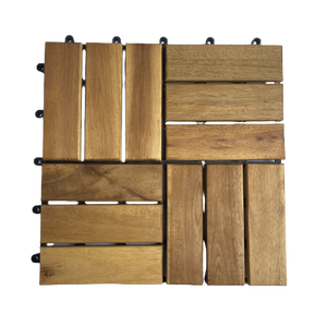 Viet Wood Vietnam Acacia Waterproof Anti-Slip Outdoor <b>Interlocking</b> <b>Floor</b> <b>Tiles</b> Contemporary Design Matt Finish 5-Year Warranty - Product Image 1