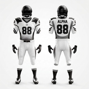 Ensemble maillot et pantalon de football américain personnalisé, grande taille, sublimé, respirant, anti-humidité, extensible dans quatre directions, écologique - Product Image 1