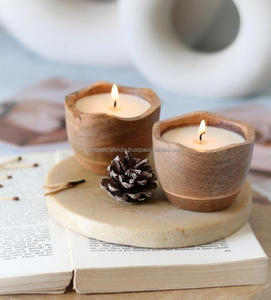 Porte-bougie en bois artisanal unique de conception récente, UCI-693, pour la décoration de Noël à la maison, artisanat fait main - Product Image 2