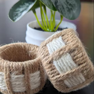Anillos de Servilleta de Macramé de Yute Hechos a Mano |   Decoración de Mesa Estilo Boho - Product Image 1