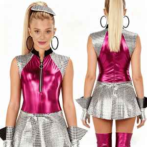 Maillot d'équipe élégant et tendance avec accents de strass, fabriqué avec un tissu léger et confortable, uniforme de cheerleading - Product Image 2
