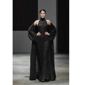 Vestido de Noche al por Mayor, Vestido Largo con Cuello Halter LILIAN, 92% Poliéster, 8% Rayón, Elegante con Hilos de Cristal, Vestido Casual - Product Image 4