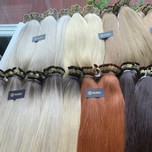 Cabello Humano Virgen Vietnamita Rusahair al por Mayor, Rubio Liso, Cutícula Alineada, Súper Doble Trama, Sin Permanente, Extensiones - Product Image 5