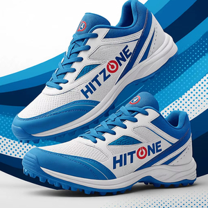 รองเท้าคริกเก็ตแบบสตั๊ดยางสำหรับผู้ชาย น้ำหนักเบา ยึดเกาะสนามได้ดี เหมาะสำหรับฝึกซ้อม การแข่งขัน รองรับการผลิตแบบ OEM และขายส่ง - Product Image 1