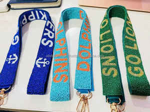 Lady Luxury Beaded Gameday <b>Purse</b> Strap Sweet Style <b>Red</b> Bag Hanger - Product Image 4