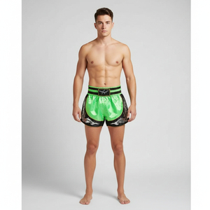 Pantalones Cortos de Boxeo para Hombre, Color Naranja, Ajustados, Estampados, de Poliéster Elástico, que Absorben la Humedad, para Artes Marciales - Product Image 5