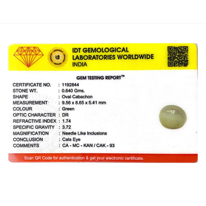 Loose Catseye Gemstone 3.2 Carat Lab Created Pear and Oval Shape for Fine Jewelry - Product Image 4