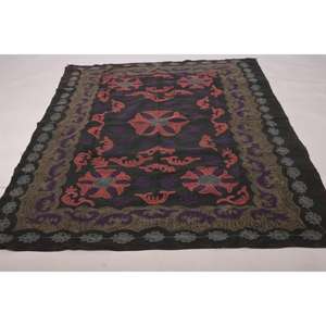 Lavinas Boho Kantha Suzani Embroidered <b>Quilt</b> Handmade Vintage Cotton Floral Eco-Friendly Washable All-Season Bedspread Indian - Product Image 3