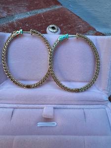 Pendientes de Aro Ovalados de Moissanita, Diseño Personalizado de Tulipán Invertido, Plata de Ley, Chapado en Oro de 14K, Joyería de Lujo - Product Image 5