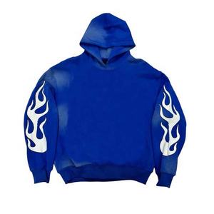 Pantalones de chándal OEM sostenible polar acampanado chándal de talla grande efecto de lavado otoño francés Terry tejido liso 100% algodón para hombres - Product Image 5