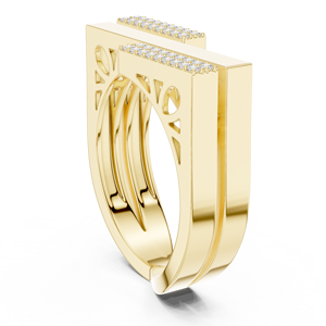 Yellow Gold Plated Hollow Bangle <b>Wrap</b> Cuff Bracelet Crystal Rhinestone Geometric Jewelry for Women Party <b>Wedding</b> <b>Gift</b> - Product Image 2