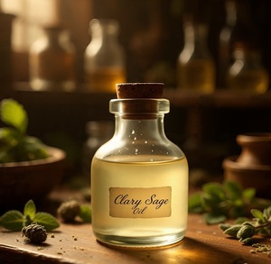 Aceite Esencial de Clarysage 100% Puro ORGÁNICO HIMVEDA, Aroma Dulce, Destilado al Vapor, Ecológico, Para Todo Tipo de Piel, Venta al Por Mayor - Product Image 1