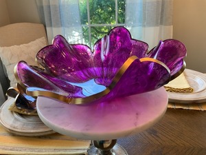 ชามเรซิ่นขนาดใหญ่ทรงศิลปะ เหมาะสำหรับใส่ผลไม้หรือใช้เป็นของตกแต่งบนโต๊ะกาแฟ คอนโซล หรือชั้นวางของแบบเปิด - Product Image 3