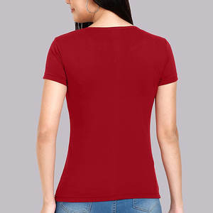 เสื้อยืดคอวีทรงเข้ารูปสำหรับผู้หญิง ลายทาง ผ้าฝ้ายน้ำหนักเบา เป็นมิตรกับสิ่งแวดล้อม คุณภาพสูง สั่งทำโลโก้ได้ สำหรับฤดูใบไม้ผลิ/ฤดูร้อน ป้องกันการเป็นขุย - Product Image 2