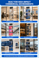 Immobilienbüro-Schaufensteranzeigesystem 3-Bildschirm Hängende Digitale Beschilderung 21,5" 4K Blendfreie Hochhelligkeits-TFT-LCD-Panels