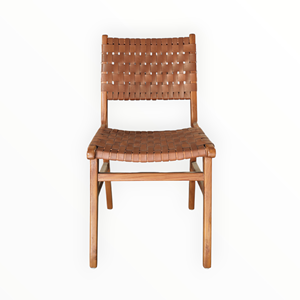 Chaise de salle à manger en cuir traditionnelle durable avec structure en bois pour l'ameublement de la maison - Product Image 1