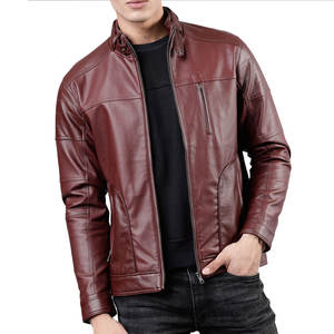 แจ็คเก็ตหนังผู้ชายขายดี ทรงทันสมัย เหมาะสำหรับใส่เที่ยวพักผ่อน ท่องเที่ยว และสวมใส่สบายในชีวิตประจำวัน แจ็คเก็ตฤดูหนาว - Product Image 1